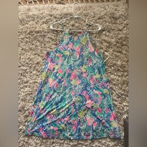 Lilly Pulitzer Margot Swing Mermaid Cove Dress Medium Blue Pink